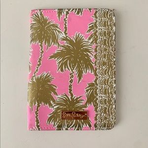 Lilly Pulitzer pink and gold passport case